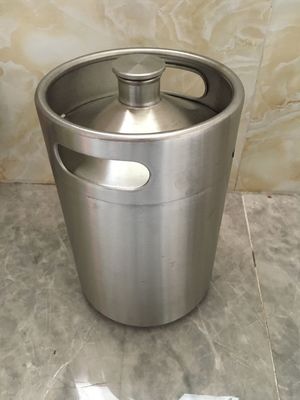 Bahan 2L Mini tong growler stainless steel food grade Bir growler dengan faucet tekan